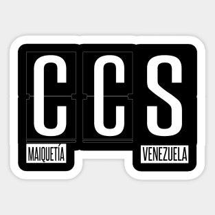 CCS - Maiquetia Airport Code Souvenir or Gift Shirt Apparel Sticker